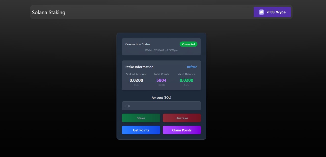Solana Staking Contract